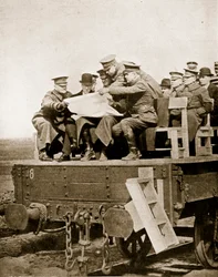 Amerikaner i Frankrike, 1918 (sepiafoto)